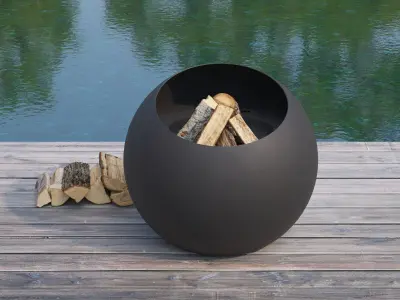 Bubble Outdoor Fireplace 3D model