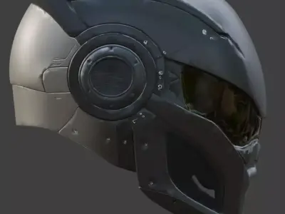 Cyber-Synthetic Stealth Operative Helmet 3D Model Low-poly 3D model