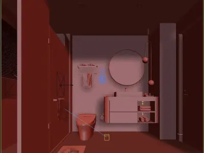 3D model of modern toilet 3D model