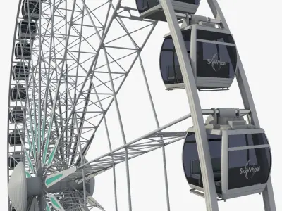 Sky Wheel With Platform Max 3D model