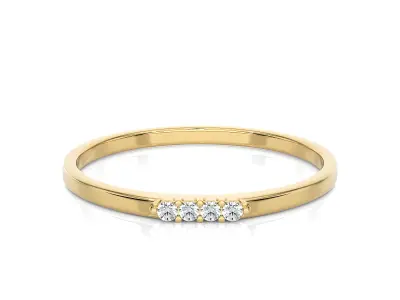 Light Minimalist Diamond Ring 3D print model