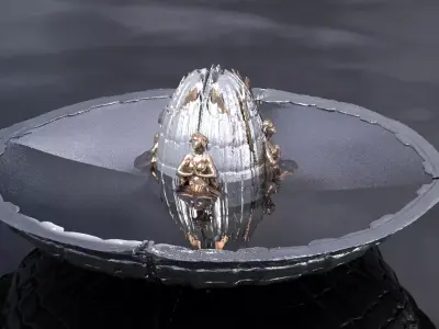 Medieval elegant fountain 3D model