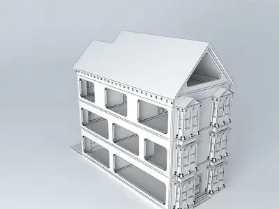 Row House Free 3D model purchase