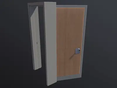 Office Door Low-poly 3D model buy
