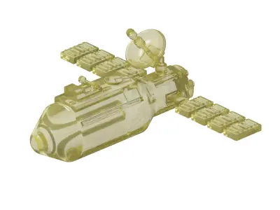 Transparent Space Satellite Toy 3D model
