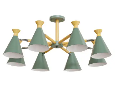 OLA Chandelier 8 lamps Low-poly 3D model