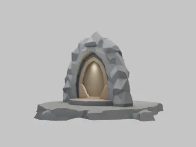 Mystical Stone Archway 3D Model Low-poly 3D model