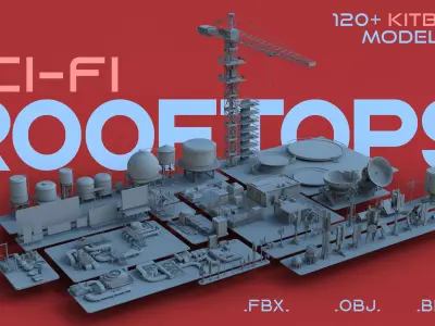 SCI-FI Rooftops 3D model
