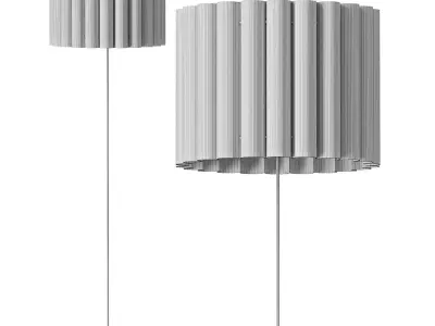 Linen Floor Lamp Lucina 3D model