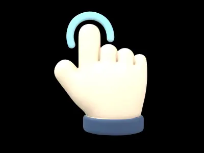Touch Icon v1 001 Low-poly 3D model
