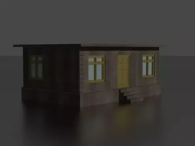 City house low-poly Low-poly 3D model 2