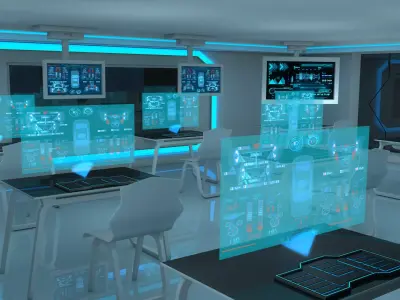 Sci Fi Class Room 3D model