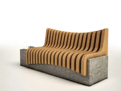 STREET FURNITURE Low-poly 3D model