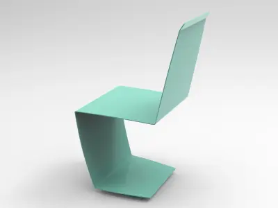 Saka Chair Low-poly 3D model