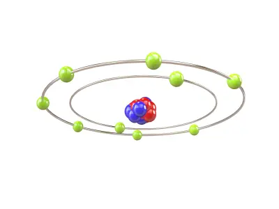 Fluorine Chemical Element v1 003 Low-poly 3D model