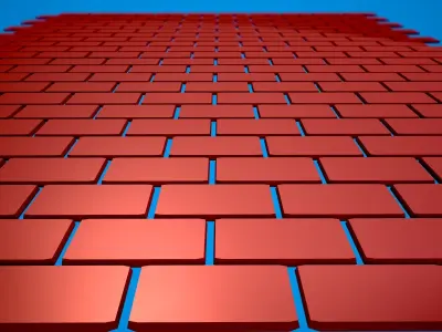 Seamless Stylized Brick - Seamless Mesh  Low-poly 3D model