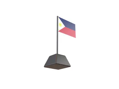 Flag of the Philippines 1919 v1 001 Low-poly 3D model