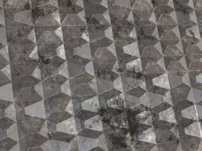 Silver Rust Metal Pattern PBR Seamless Texture