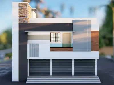 House  With Shop 3D model