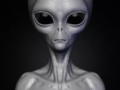 Realistic Alien 8 Sculpt 3D model