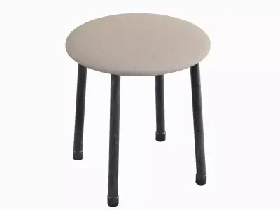 Steel Stool E 03 3D model