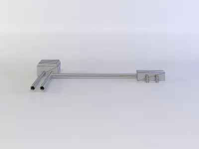 Electric wires Low-poly 3D model