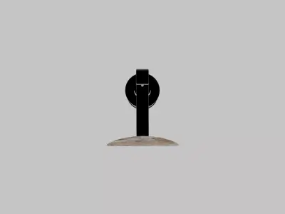 Hanging Lantern Wood and Iron Wall Sconce Low-poly 3D model