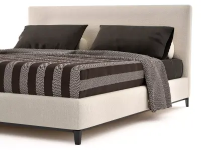 Andersen modern bed frame with upholstered headboard and foot... 3D model