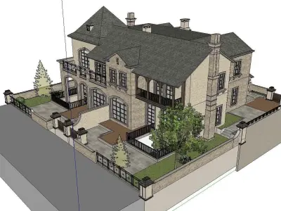 Nobility-History-Castle-Villa-0126 architectural house 3D model