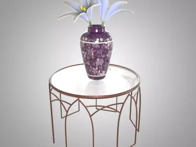 Flower Vase Low-poly 3D model