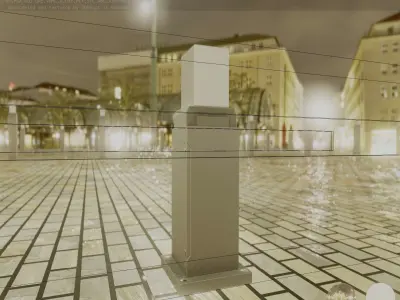 Street Light 8 Bollard 500mm Basic Version 3 Low-poly 3D model