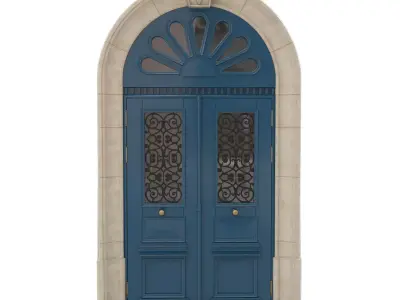 Entrance classic door 29 3D model