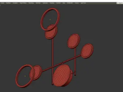 ZINGY SCONCE Low-poly 3D model