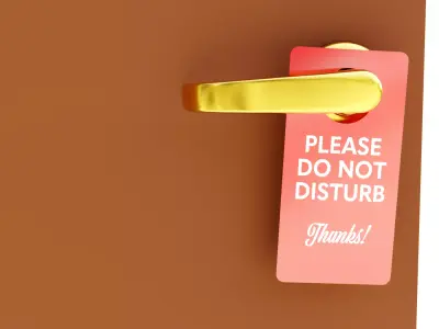 Please Do Not Disturb Door Sign Free low-poly 3D model
