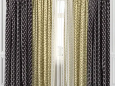Curtain Set 195C 3D model