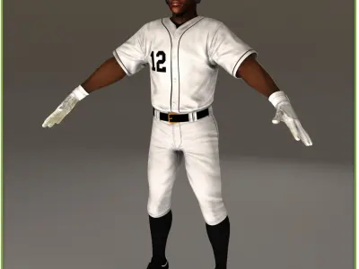  Three Baseball Players white CATCHER black BATTER and White PITCHER 