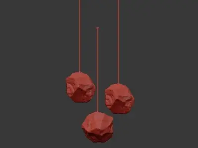 Color Ice Cube Pendant 3D model