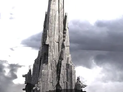 District 10 Mothership Tower 2 3D model