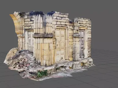 Old Fort Ruin Doors 3D model
