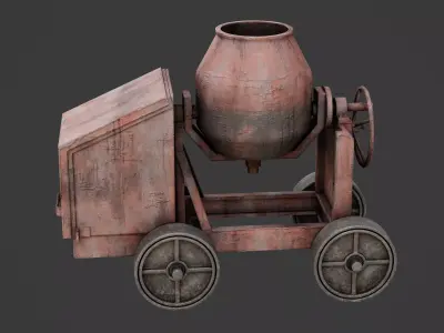 Concrete Mixer Game Ready Model Low-poly 3D model