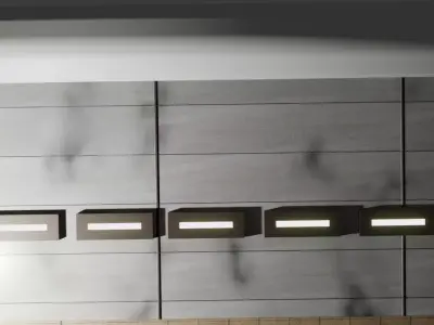 Abandoned Subway Waiting Area Graffiti  Neon Mood Free 3D model