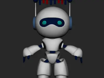 Robot Mascot 3D Character Model Low-poly 3D model