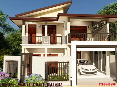 Modern residential building  3D model