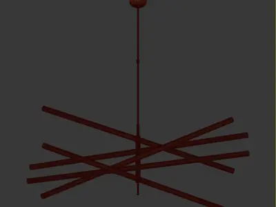 Rousseau Articulating LED Chandelier 3D model