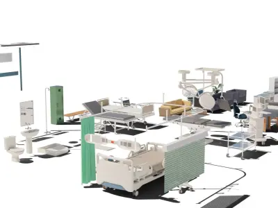hospital furnitures Collection 3D model