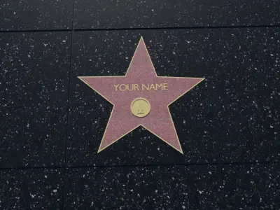 Hollywood Walk Of Fame Star Low-poly 3D model