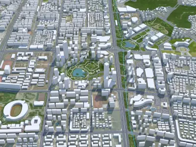 Taizhou Zhejiang China 120km Low-poly 3D model