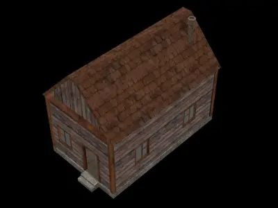 Old Wooden House Low-poly 3D model buy