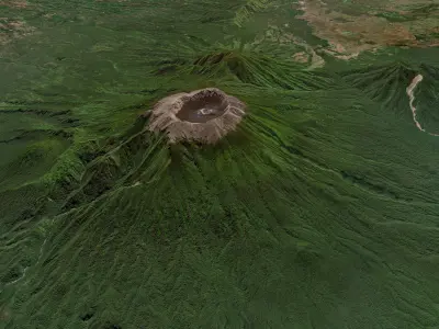 Kawah ljen Volcano 3D model