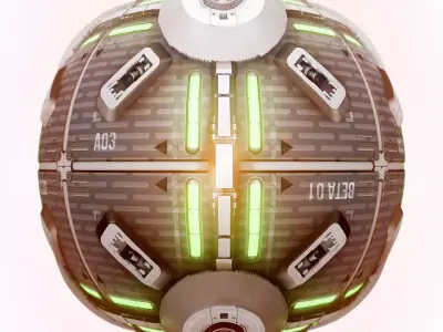 PBR Sci-Fi Industrial Texture 30 Low-poly 3D model